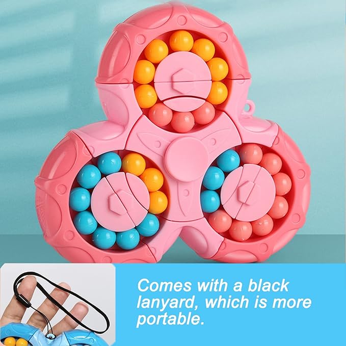 Magic Bean Brain Teaser Finger Spinner Toy Hand Spinner Stress Anxiety Relief - Robert errands