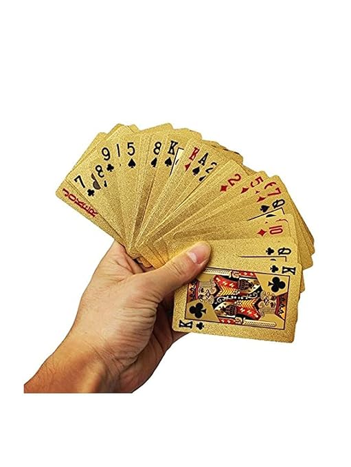 Gold Diamond Playing Cards for Magic, Poker, Teen Patti, Night Out Fun, Dollar Design Poker Playing Cards (Pack of 1) - Robert errands