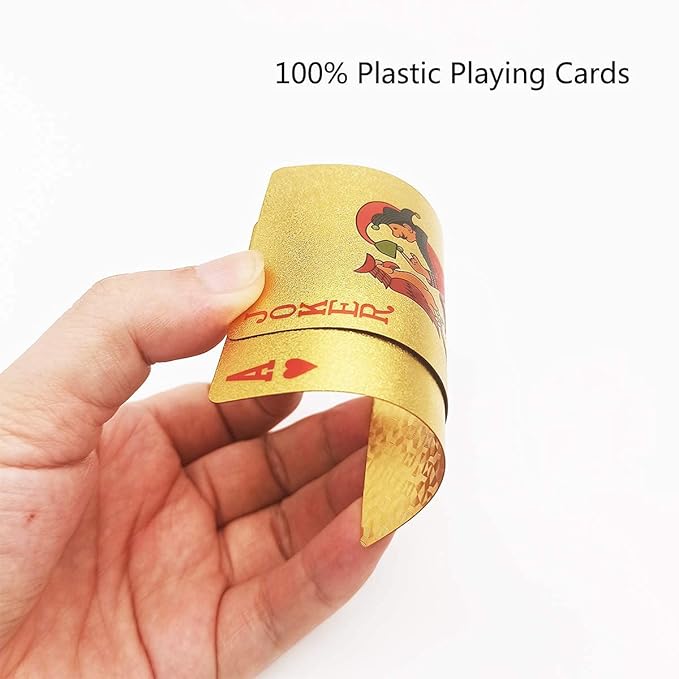 Gold Diamond Playing Cards for Magic, Poker, Teen Patti, Night Out Fun, Dollar Design Poker Playing Cards (Pack of 1) - Robert errands 