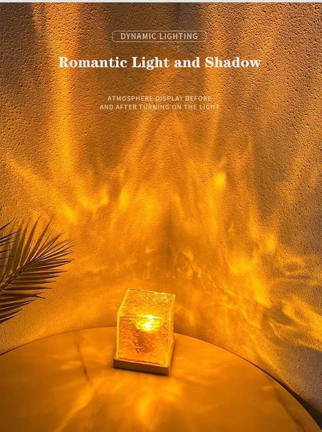 Wave Lamp, Wave Light Cube, Aurora Glow Lamp Crystal Night Light, Romantic Lamp for Room Decor, LED Wave Lights, Room Decor for Kids - Robert errands 