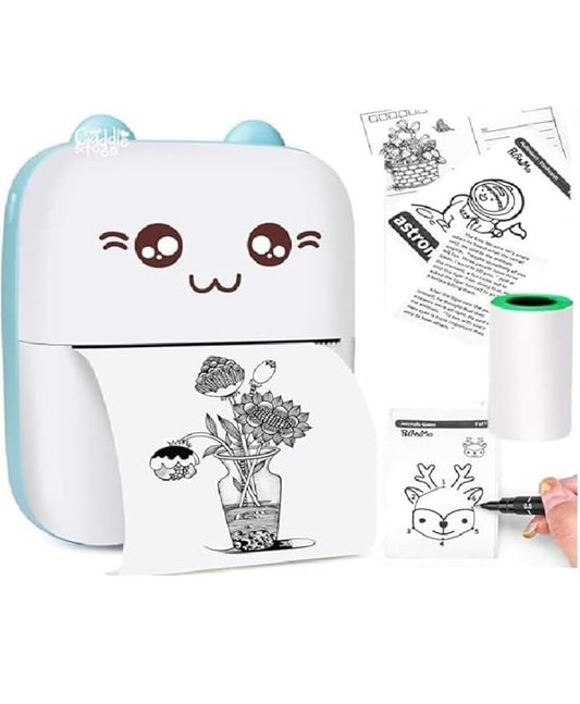 Mini Thermal Printer | Inkless Sticker Printer | USB APP Control Inkless Printer | Wireless Mini Pocket Printer for Labels, Stickers, Photos, Bookmarks, Cards, White - Robert errands 