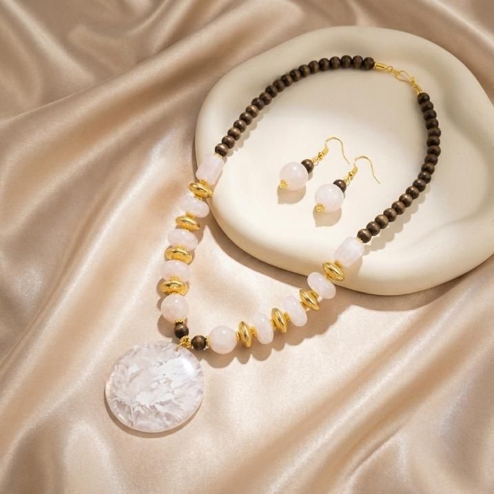 Gold Plated Beaded Jewellery Set - Robert errands 