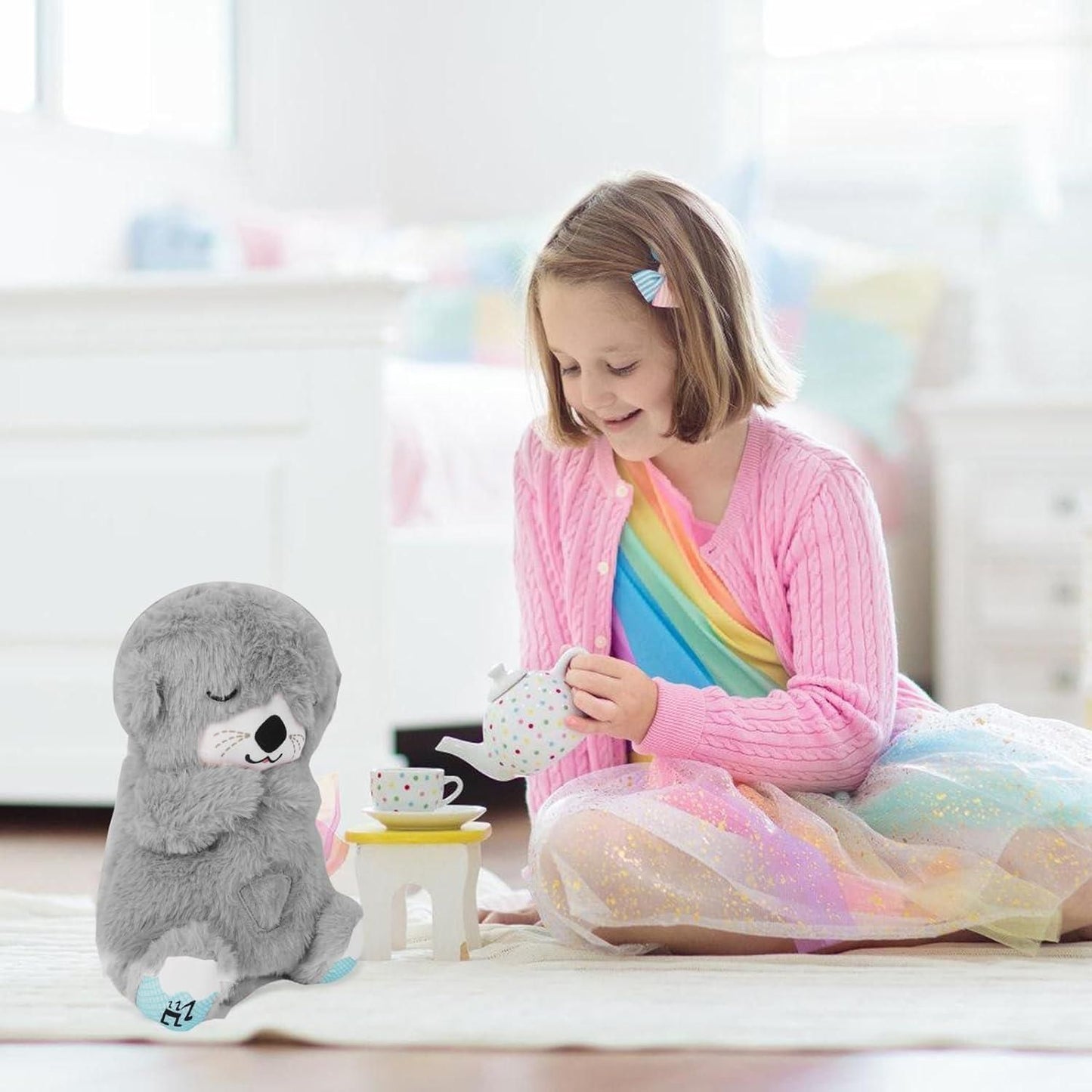 Breathing Teddy Bear with Soothing Music, Comfort Plush - Robert errands 
