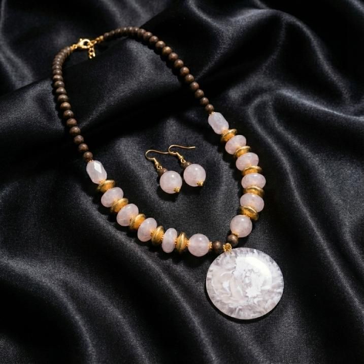 Gold Plated Beaded Jewellery Set - Robert errands 