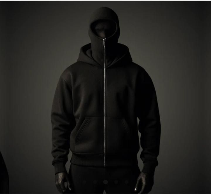 Men's Full Sleeves Zipper Hoodie with Mask - Robert errands 