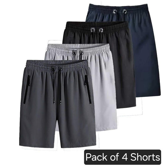 Combo of 4 Men's Stretchable Cotton Shorts - Robert errands 