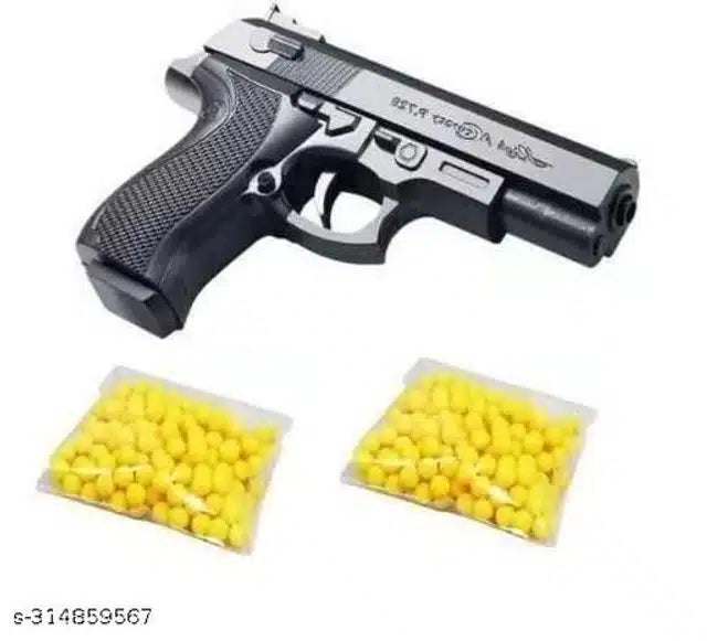 Toy Gun with Plastic Bullets (Black & Yellow, Set of 1) - Robert errands 
