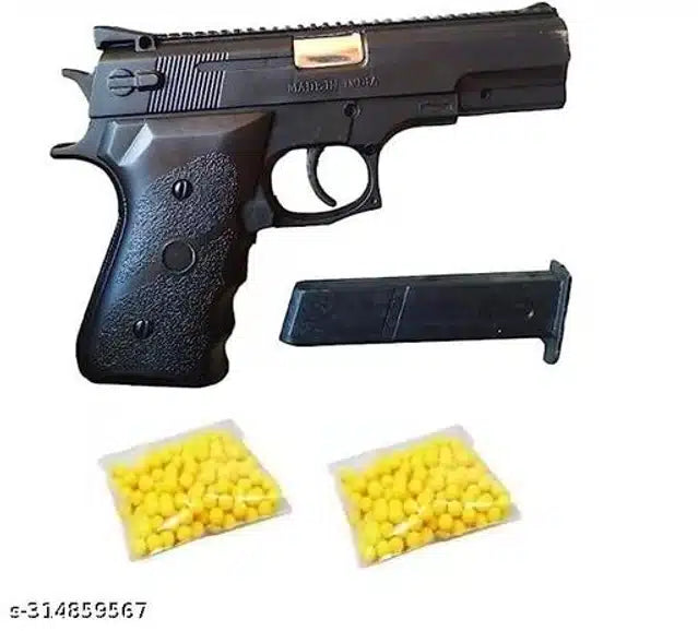 Toy Gun with Plastic Bullets (Black & Yellow, Set of 1) - Robert errands 